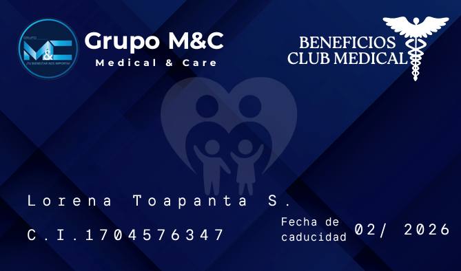 Tarjeta Club Medical - Frente