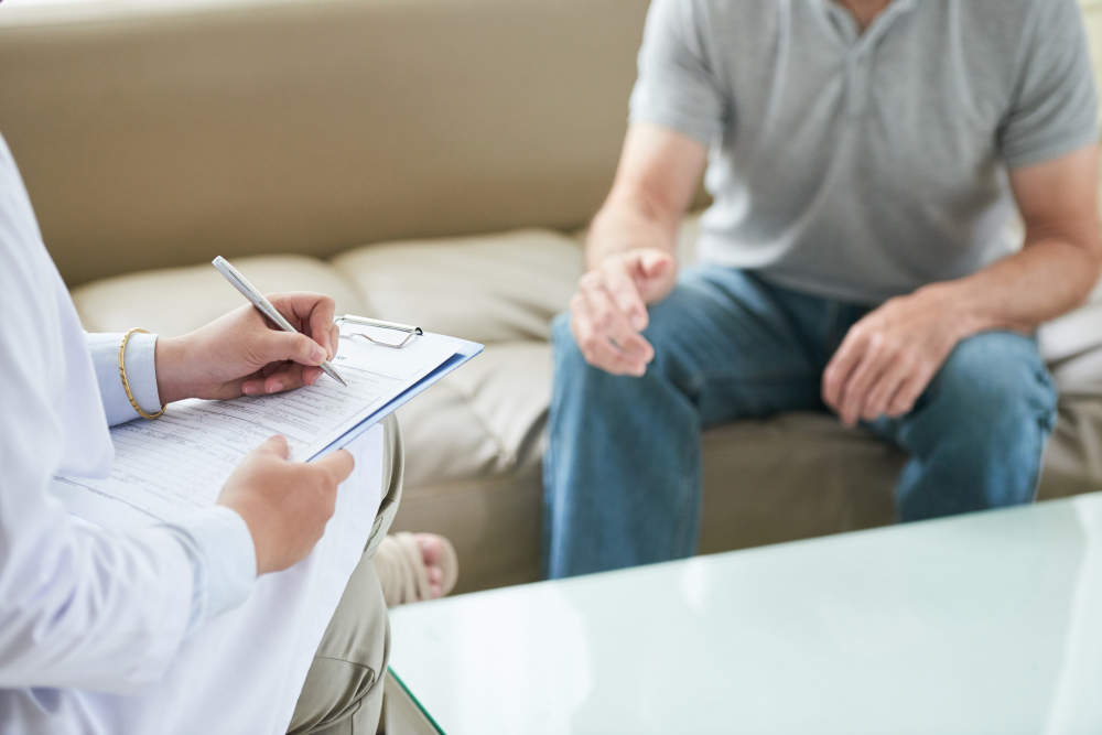 Psicóloga en una sesión de terapia